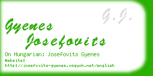 gyenes josefovits business card